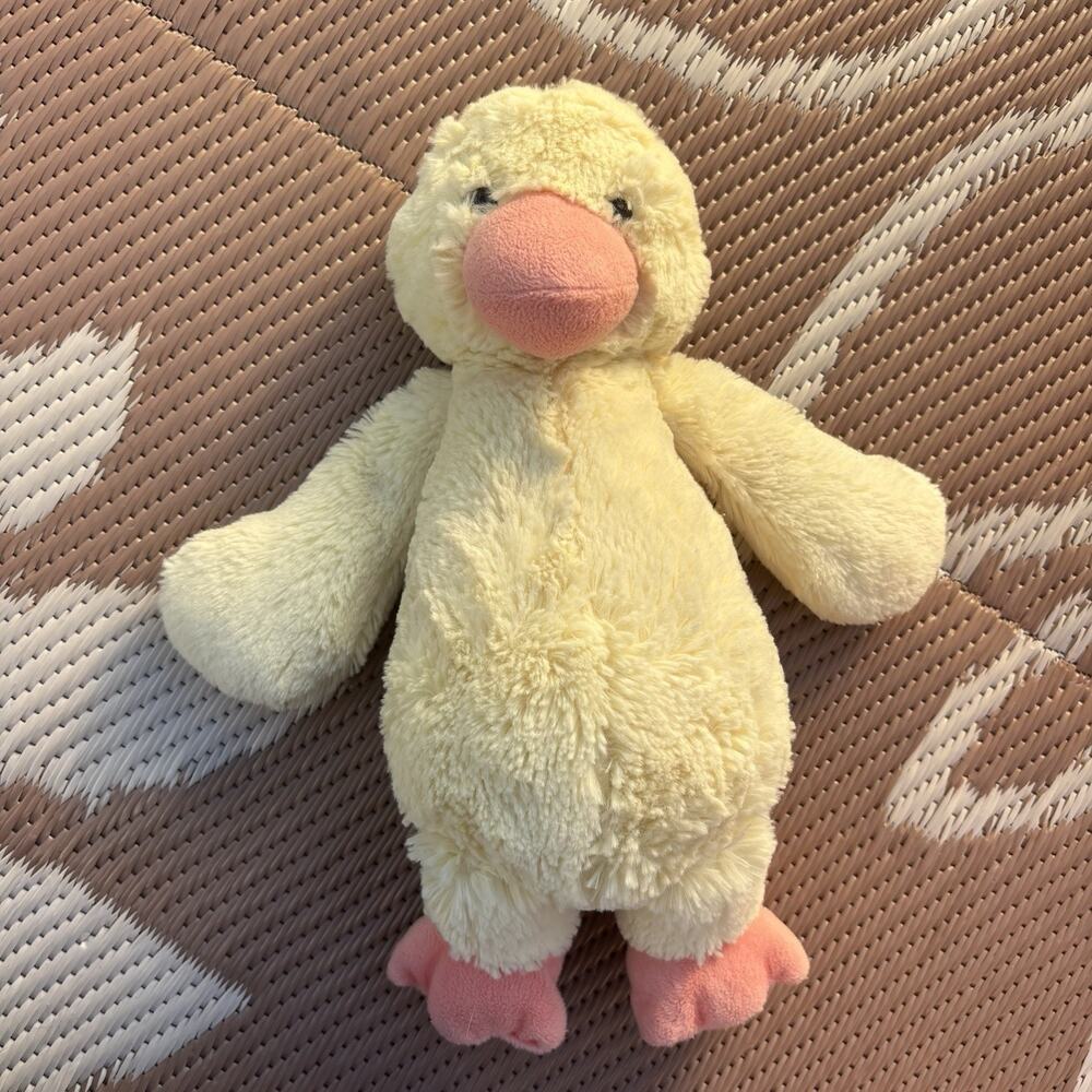 Retired Jellycat Bashful Ducking Plush Stuffed Animal Soft Medium Rare